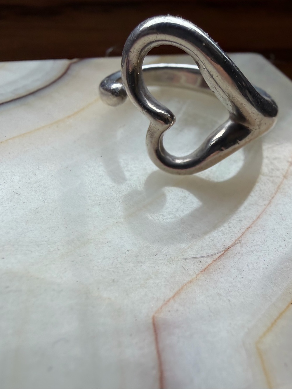 Tiffany & Co. Sterling Silver Peretti OpenHeart Wrap Ring - Silver - Picture 6 of 6